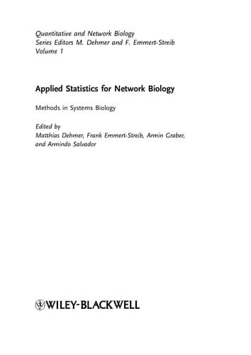 Applied statistics for network biology
