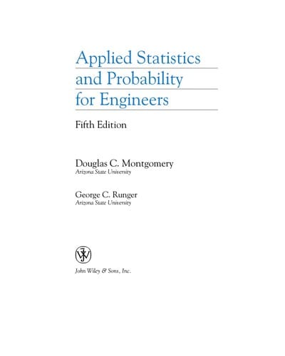 Applied statistics and probability for engineers