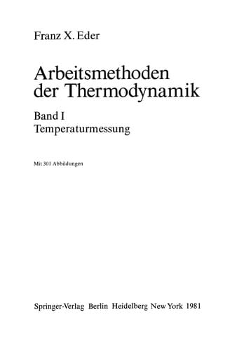 Arbeitsmethoden der Thermodynamik