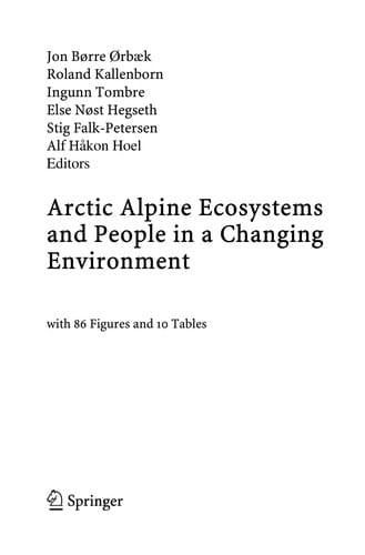 Arctic alpine ecosystems and people in a changing environment