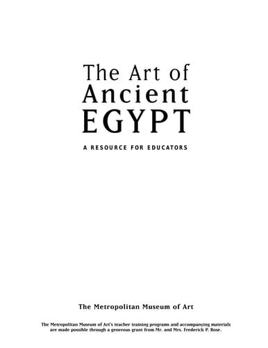 Art of ancient Egypt