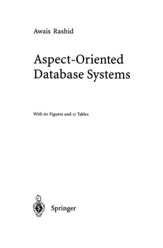 Aspect-Oriented Database Systems