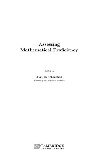 Assessing mathematical proficiency