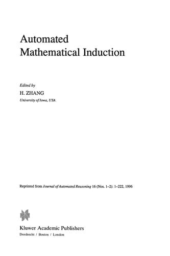 Automated Mathematical Induction