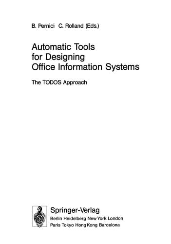 Automatic Tools for Designing Office Information Systems