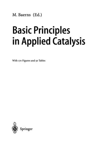 Basic Principles in Applied Catalysis