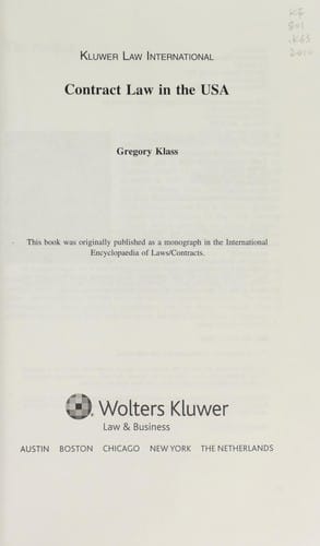 Contract law in the USA