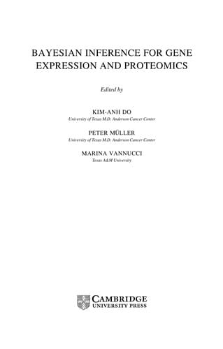 Bayesian inference for gene expression and proteomics