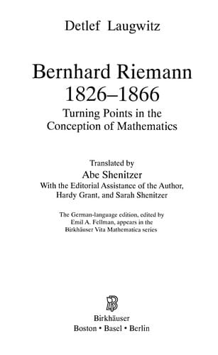 Bernhard Riemann 1826-1866
