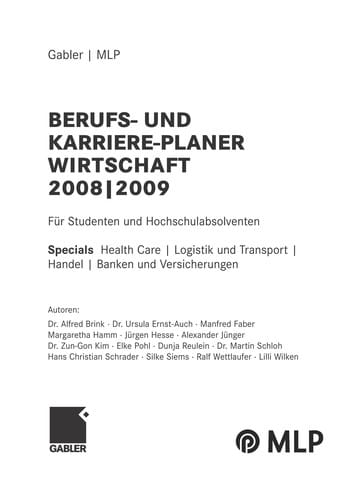 Berufs- und Karriere-Planer Wirtschaft 2008/2009