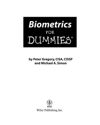 Biometrics for dummies
