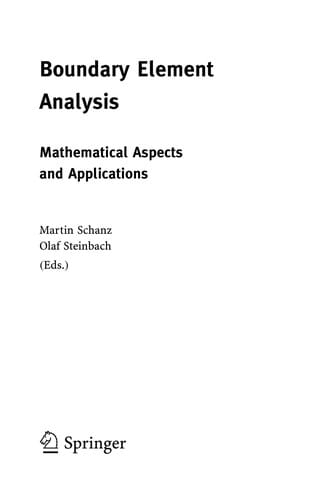 Boundary element analysis