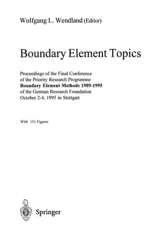 Boundary Element Topics
