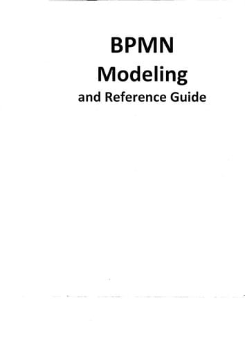 BPMN modeling and reference guide