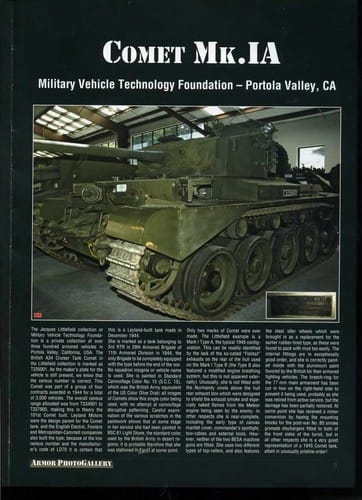 British cruiser tank A34 Comet