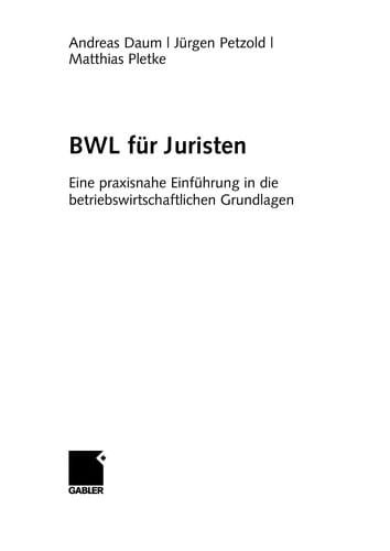 BWL für Juristen
