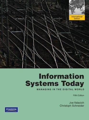 Information Systems Today: International Edition