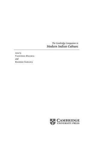 The Cambridge companion to modern Indian culture