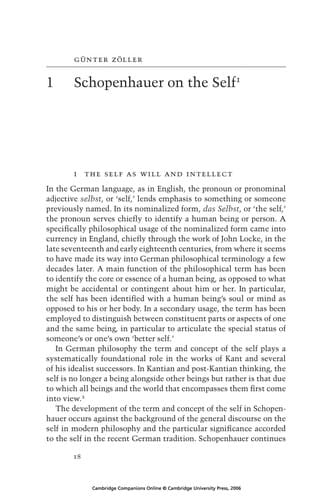 The Cambridge companion to Schopenhauer