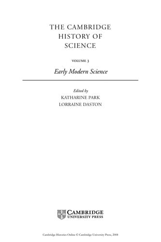 The Cambridge history of science