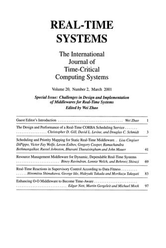 Challenges in Design and Implementation of Middlewares for Real-Time Systems