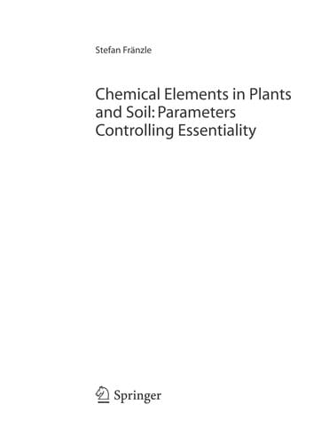 Chemical elements in plants and soil