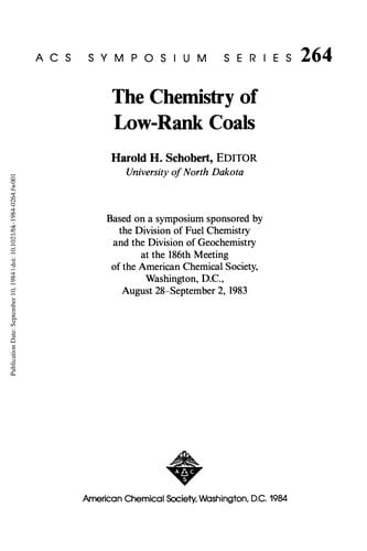 The Chemistry of low-rank coals