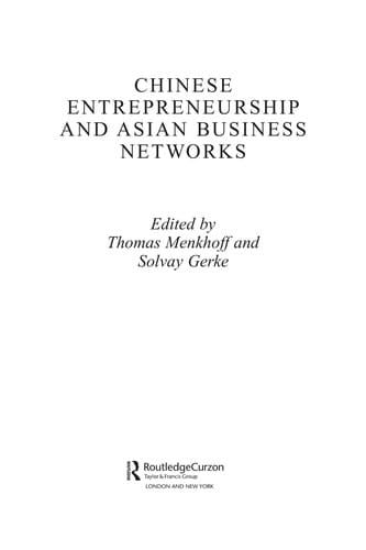 Chinese entrepreneurship and Asian business networks
