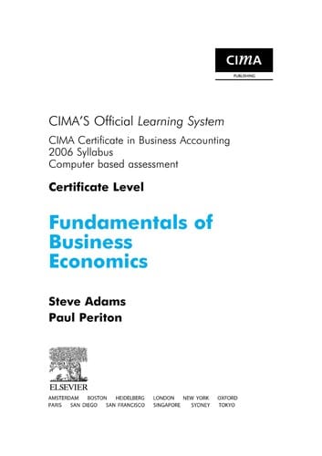 Fundamentals of business economics