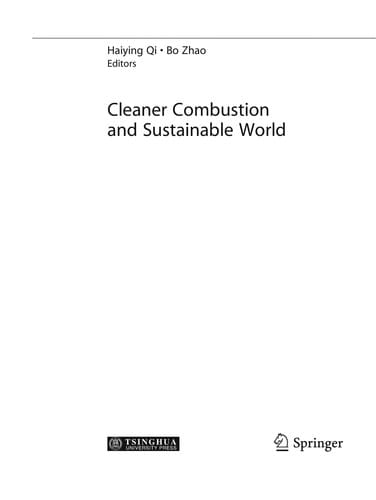 Cleaner Combustion and Sustainable World