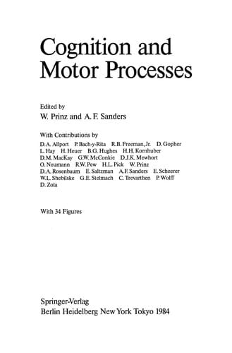 Cognition and Motor Processes