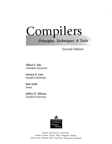 Compilers Principles, Techniques, & Tools + Gradiance