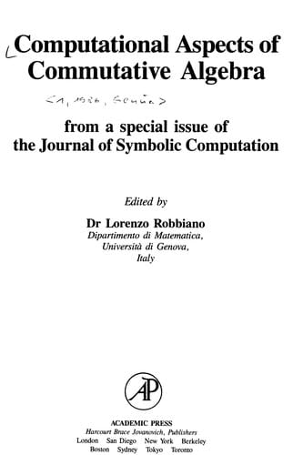 Computational aspects of commutative algebra