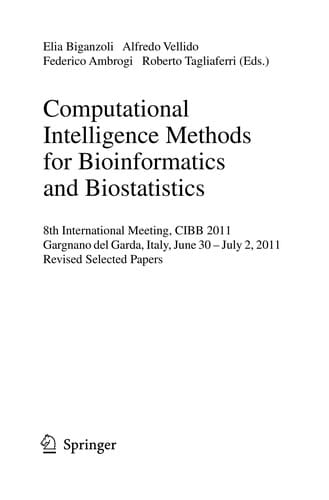 Computational Intelligence Methods for Bioinformatics and Biostatistics