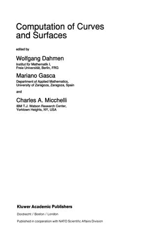 Computation of Curves and Surfaces