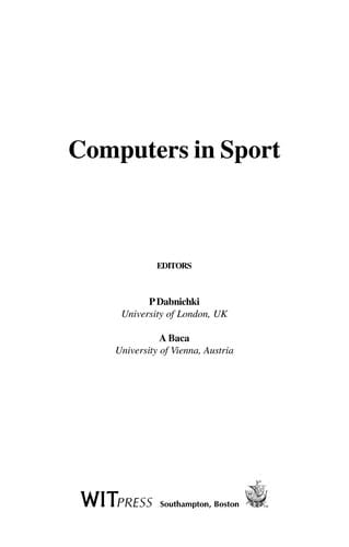 Computers in sport