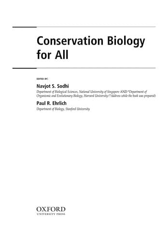 Conservation biology for all
