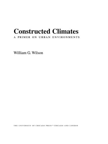Constructed climates