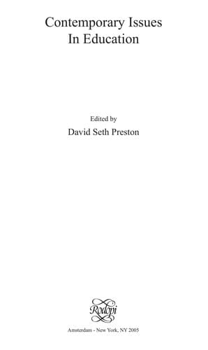 Contemporary issues in education