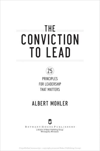 The conviction to lead
