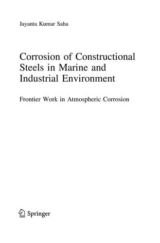 Corrosion of Constructional Steels in Marine and Industrial Environment