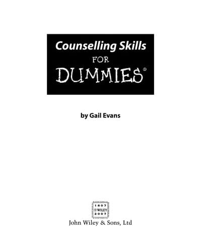 Counselling skills for dummies