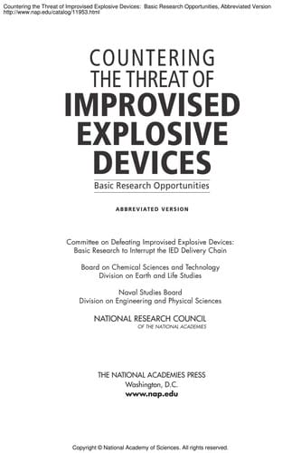 Countering the threat of improvised explosive devices