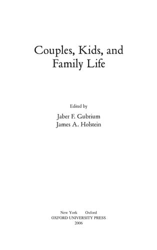 Couples, kids, and family life