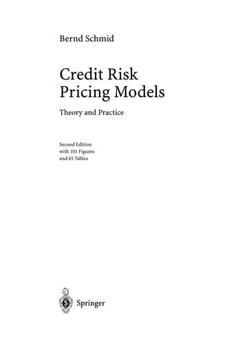 Credit risk pricing models