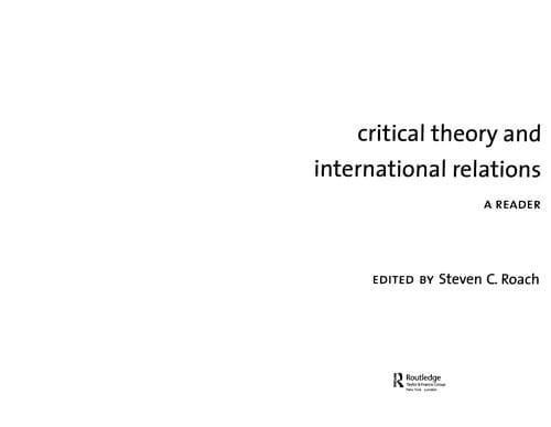 Critical theory and international relations