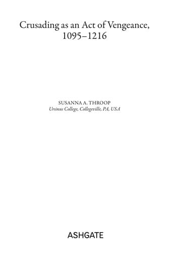 Crusading as an act of vengeance, 1095-1216