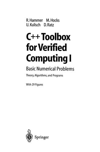 C++ Toolbox for Verified Computing I