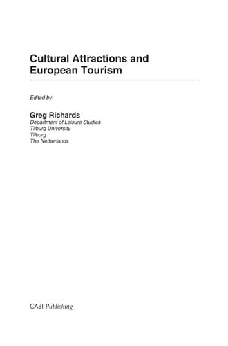 Cultural attractions and European tourism