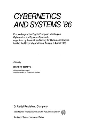 Cybernetics and Systems '86